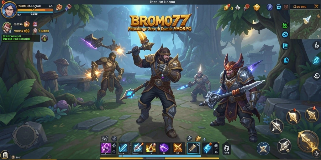 Tampilan gameplay seru dari BROMO77 dalam dunia MMORPG.