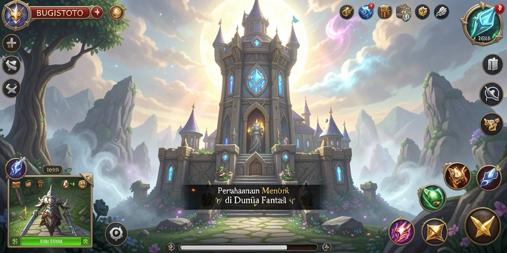 Gameplay intens BUGISTOTO dalam pertahanan menara.