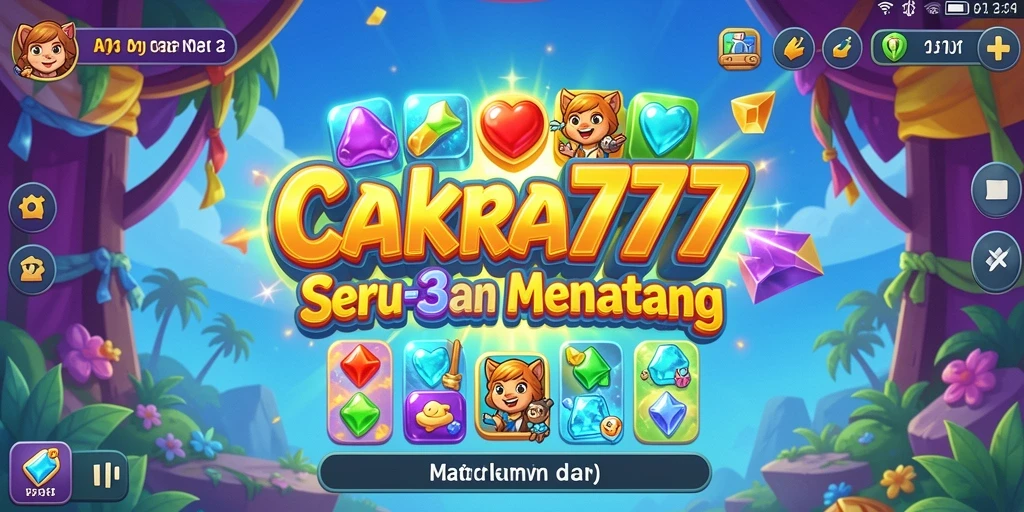 Tampilan gameplay seru dari CAKRA777 yang penuh tantangan Match-3.