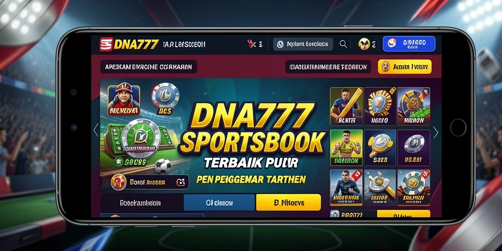 Screenshot utama menampilkan antarmuka menarik dari game Sportsbook.