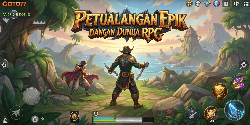Tampilan gameplay RPG yang memukau dan mendalam di GOTO77.