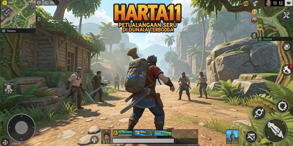 Gameplay seru HARTA11 di dunia terbuka yang luas dan penuh petualangan.