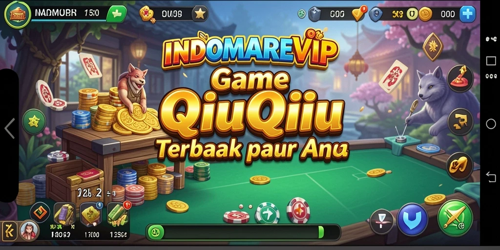 Tampilan gameplay seru INDOMAREVIP dengan aksi QiuQiu yang mendebarkan.