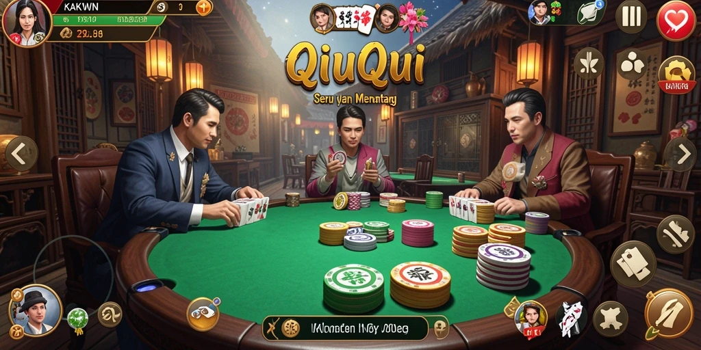 Tampilan gameplay KAKWIN yang menarik dalam permainan QiuQiu.