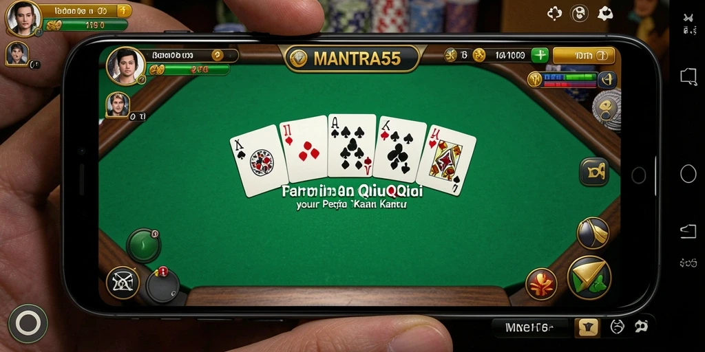Tampilan gameplay menarik dari permainan QiuQiu di MANTRA55.
