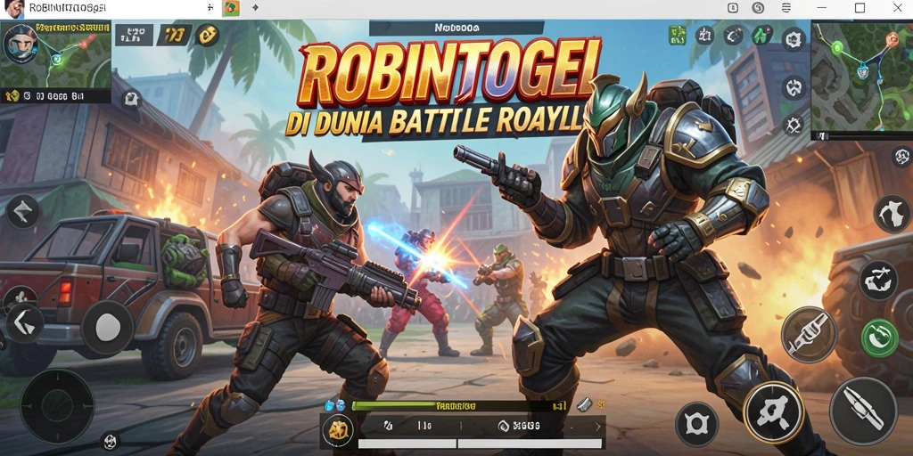Gameplay seru dan intens di ROBINTOGEL Battle Royale.